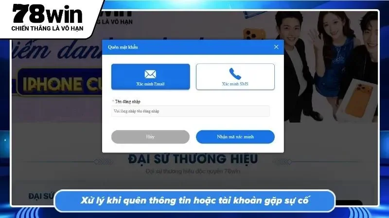 Kích hoạt cơ chế cấp lại mật khẩu tự động qua số điện thoại và mail