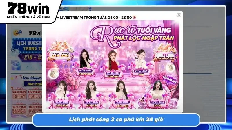 Khung giờ hoạt động xuyên suốt đáp ứng nhu cầu giải trí bất tận